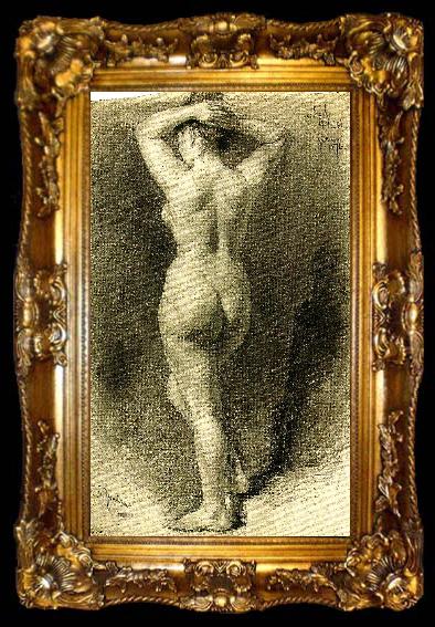 framed  Ernst Josephson a model who would have considered unduly fat a few decades earlier was now permitted to be the subject of artistic study, ta009-2